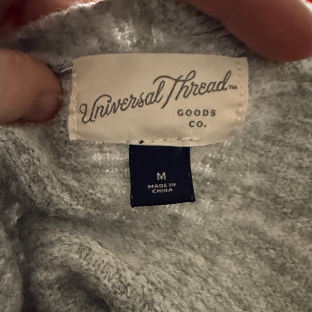 Universal Thread Light Gray Open-Front Long Cardigan - Picture 3 of 6